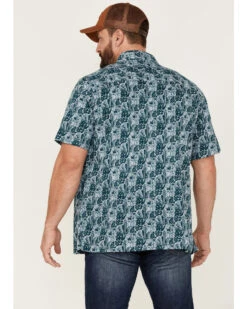 Gibson Men's Saguro Floral Print Short Sleeve Button Down Western Shirt  -Velora Studio Shop 2000359542 450 P4