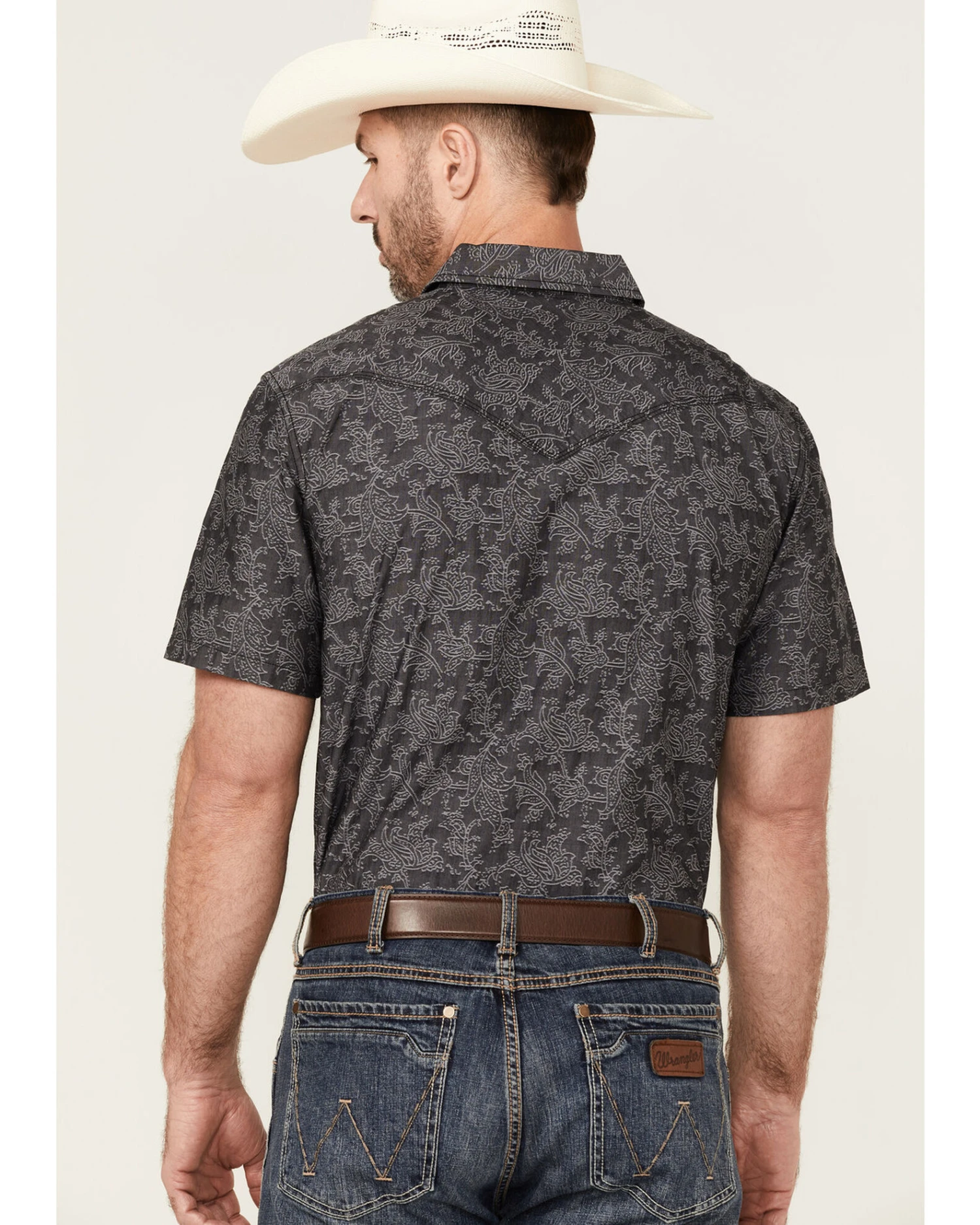 Moonshine Spirit Men's Pub Crawl Paisley Print Short Sleeve Snap Western Shirt 4 Moonshine Spirit Men's Pub Crawl Paisley Print Short Sleeve Snap Western Shirt - Image 4