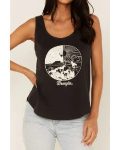 Wrangler Retro Women's Desert Sea Circle Graphic Relaxed Tank -Velora Studio Shop 2000360149 001 P3