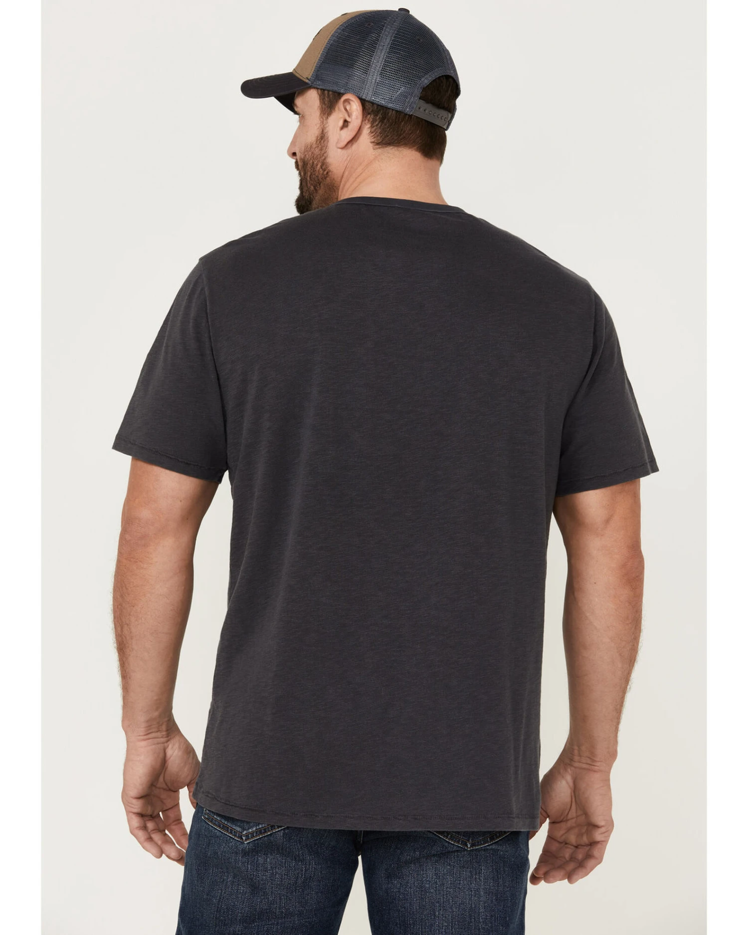 Brothers & Sons Men's Charcoal Basic Short Sleeve Pocket T-Shirt 5 Brothers & Sons Men's Charcoal Basic Short Sleeve Pocket T-Shirt - Image 5