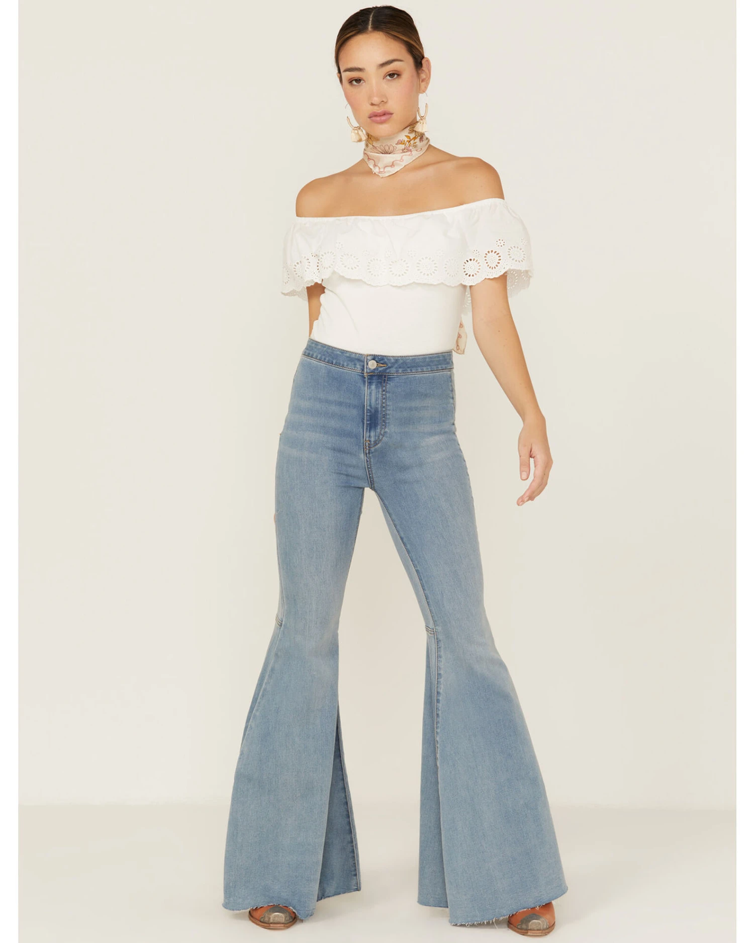 Panhandle Women's Eyelet Flounce Top 4 Panhandle Women's Eyelet Flounce Top - Image 4