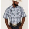 Wrangler Retro Men's Large Plaid Short Sleeve Snap Western Shirt 