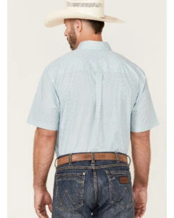 George Strait By Wrangler Men's Short Sleeve Button Down Western Shirt  -Velora Studio Shop 2000360617 440 P4