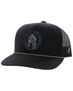 Hooey Men's Quanah Round Patch Mesh Back Trucker Cap