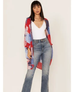 Ariat Women's Americana Patchwork Smokestack Kimono