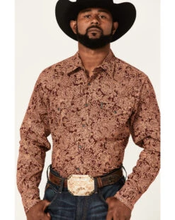 Cinch Men's Modern Fit Paisley Print Long Sleeve Snap Western Shirt 