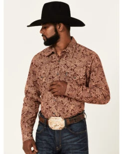 Cinch Men's Modern Fit Paisley Print Long Sleeve Snap Western Shirt  -Velora Studio Shop 2000363584 640 P3