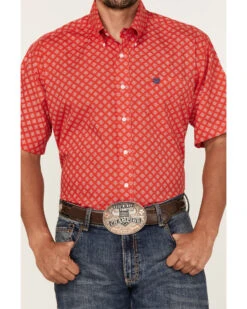 Cinch Men's Diamond Geo Print Short Sleeve Button Down Western Shirt  -Velora Studio Shop 2000363599 600 P3