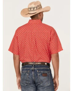 Cinch Men's Diamond Geo Print Short Sleeve Button Down Western Shirt  -Velora Studio Shop 2000363599 600 P4