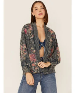 Johnny Was Women's Viviana Bishop Sleeve Denim Kimono 