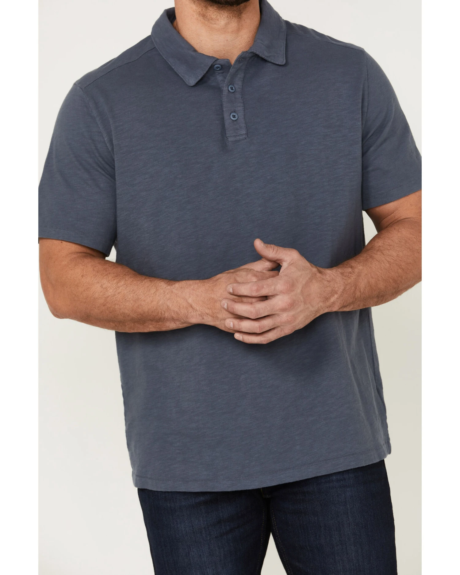 Brothers & Sons Men's Short Sleeve Slub Polo Shirt 3 Brothers & Sons Men's Short Sleeve Slub Polo Shirt - Image 3