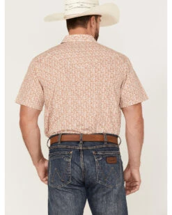 Gibson Men's Cereus Large Geo Print Short Sleeve Snap Western Shirt  -Velora Studio Shop 2000364672 110 P4