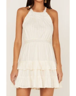 Shyanne Women's Swiss Dot Embroidered Halter Neck Dress 6 Shyanne Women's Swiss Dot Embroidered Halter Neck Dress -Velora Studio Shop 2000364747 100 P3