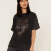 Cleo + Wolf Women's Oversized Wolf Graphic Tee