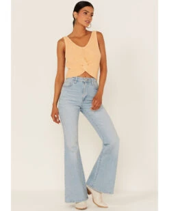 Shyanne Women's Peach Twist Front Sweater Tank 5 Shyanne Women's Peach Twist Front Sweater Tank -Velora Studio Shop 2000364942 840 P2