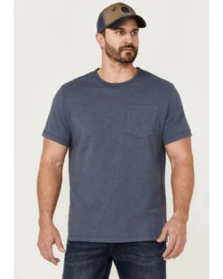 Brothers & Sons Men's Indigo Basic Short Sleeve Pocket T-Shirt 