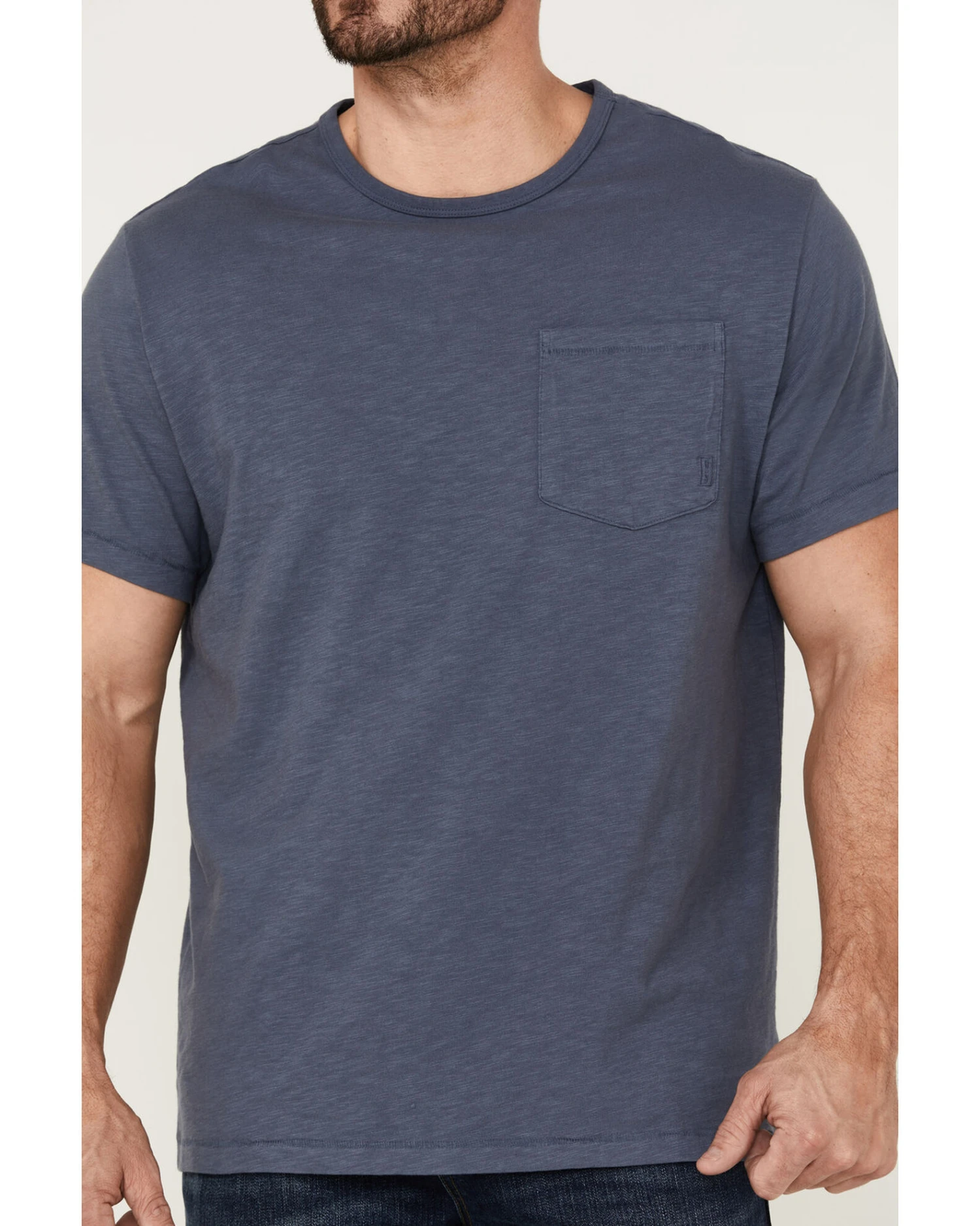 Brothers & Sons Men's Indigo Basic Short Sleeve Pocket T-Shirt 3 Brothers & Sons Men's Indigo Basic Short Sleeve Pocket T-Shirt - Image 3