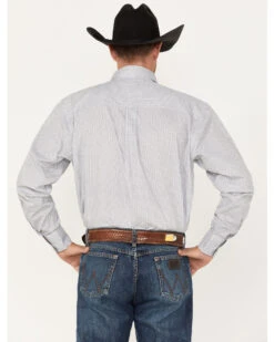 George Strait By Wrangler Men's Long Sleeve Button Down One Pocket Print Western Shirt -Velora Studio Shop 2000365949 600 P4