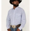 Wrangler Men's Striped Print Long Sleeve Snap Western Shirt 