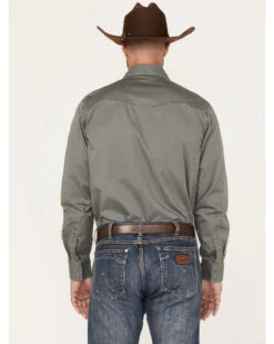 Wrangler Retro Men's Solid Print Long Sleeve Western Shirt -Velora Studio Shop 2000366013 020 P4