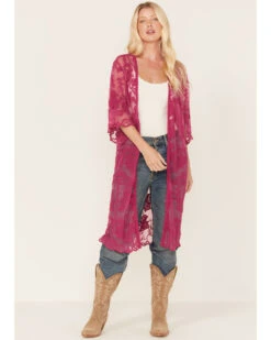 Shyanne Women's Lace Duster Kimono