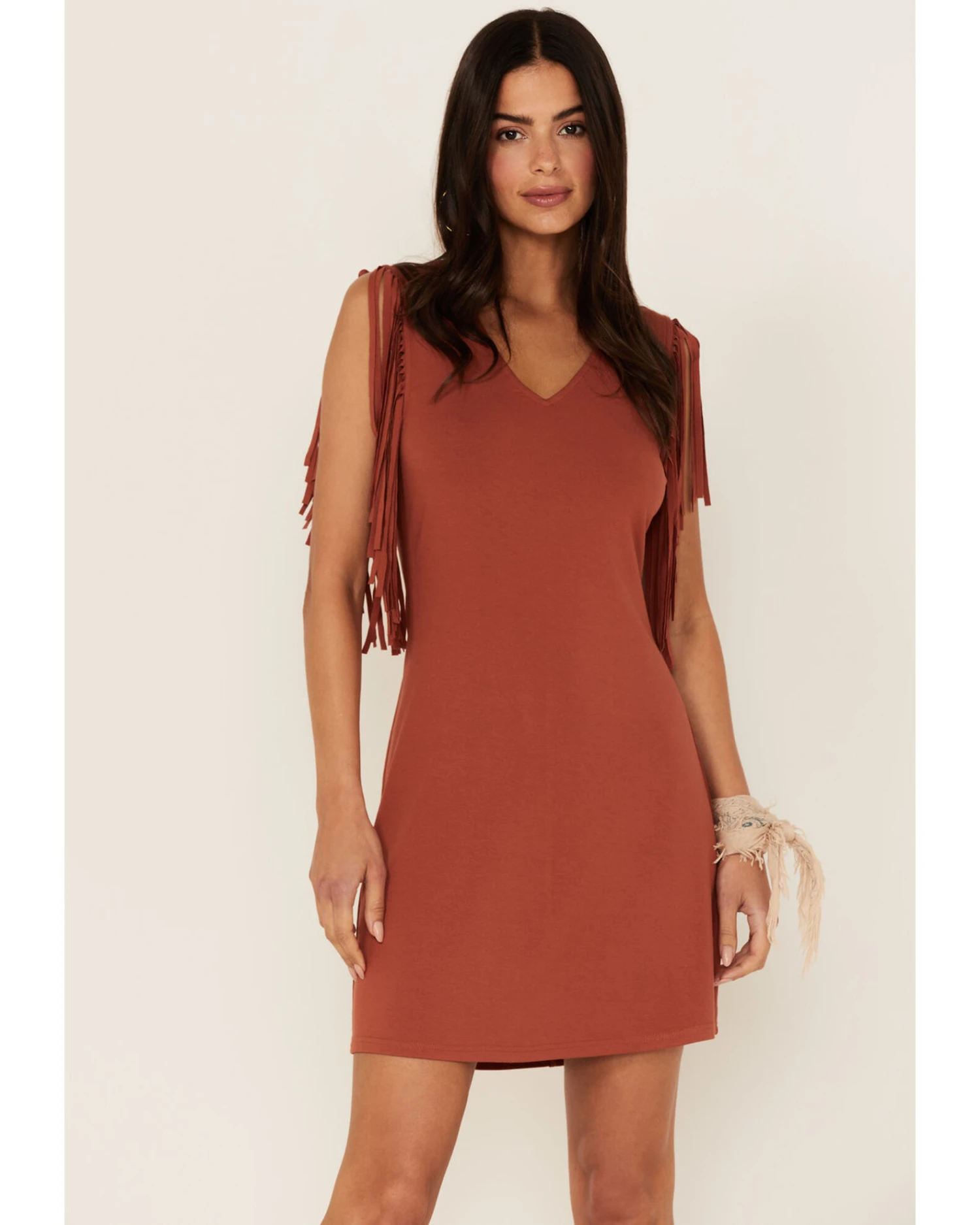 Idyllwind Women's Countrywood Jersey Fringe Dress 1 Idyllwind Women's Countrywood Jersey Fringe Dress