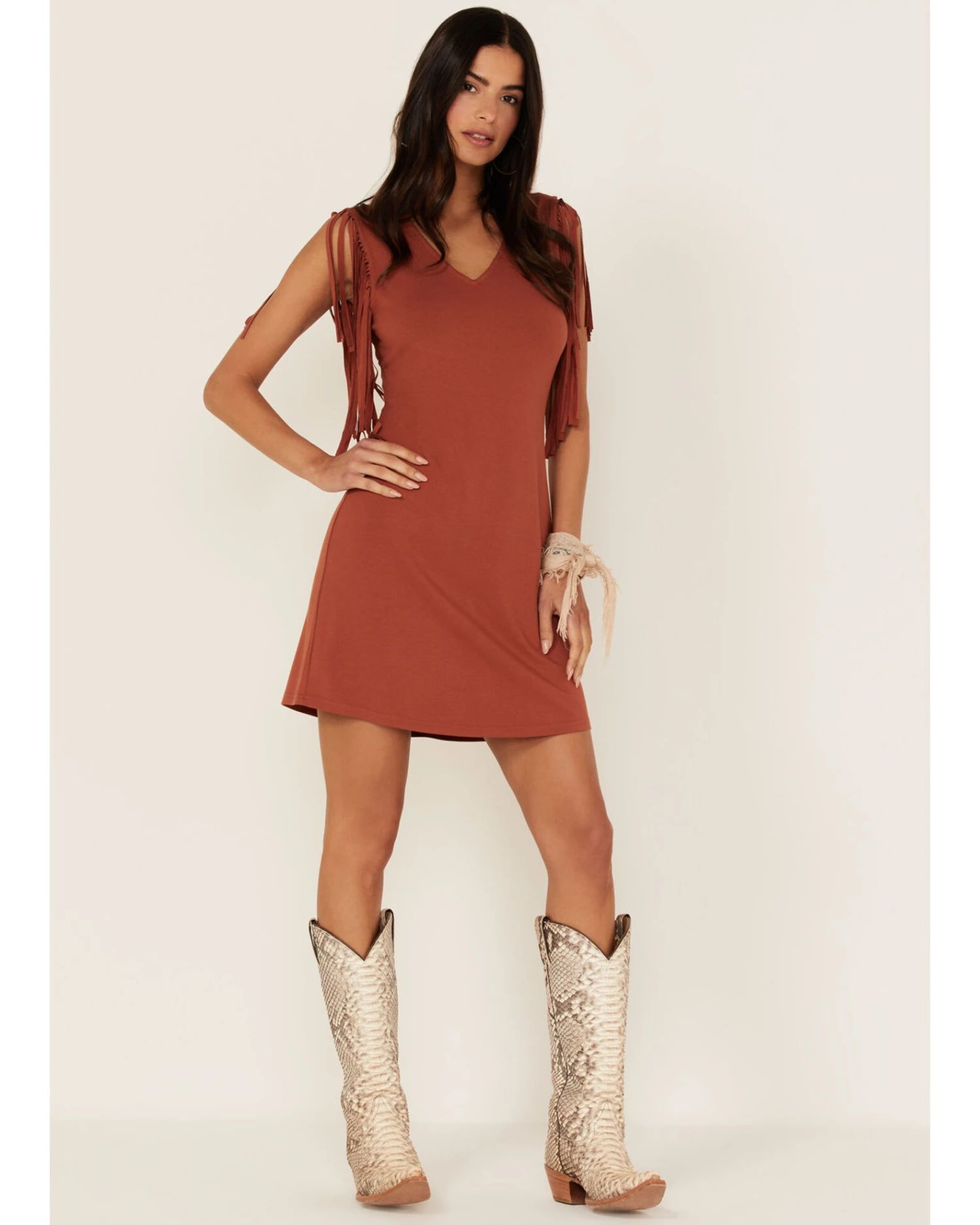 Idyllwind Women's Countrywood Jersey Fringe Dress 2 Idyllwind Women's Countrywood Jersey Fringe Dress - Image 2