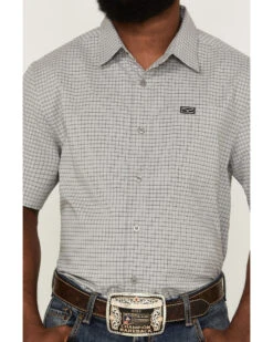 Kimes Ranch Men's Spyglass Mini Check Short Sleeve Button Down Western Shirt  -Velora Studio Shop 2000367400 020 P3