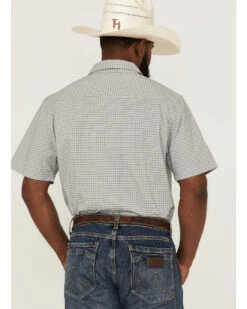 Kimes Ranch Men's Spyglass Mini Check Short Sleeve Button Down Western Shirt  -Velora Studio Shop 2000367400 020 P4