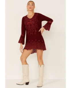 Johnny Was Women's Garnet Rhine Long Sleeve Tunic Dress -Velora Studio Shop 2000367760 600 P4