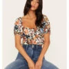 Show Me Your Mumu Women's Lila Butterfly Print Crop Top