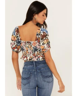 Show Me Your Mumu Women's Lila Butterfly Print Crop Top -Velora Studio Shop 2000368248 900 P4