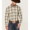 Roper Men's Saddle Large Plaid Print Long Sleeve Button Down Western Shirt 