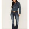 Ariat Women's R.E.A.L. Vicky Medium Wash Mid Rise Embroidered Bootcut Jeans