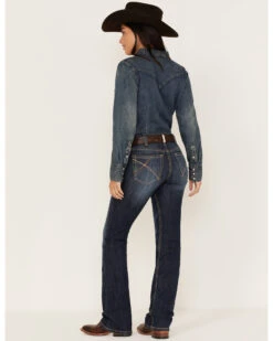 Ariat Women's R.E.A.L. Vicky Medium Wash Mid Rise Embroidered Bootcut Jeans -Velora Studio Shop 2000372215 400 P3