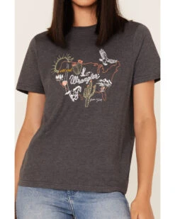 Wrangler Women's Neon USA Outline Graphic Tee -Velora Studio Shop 2000372289 022 P3