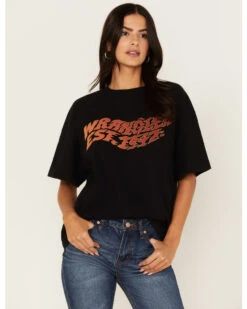 Wrangler Women's Est 1947 Fire Logo Graphic Girlfriend Tee