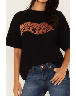 Wrangler Women's Est 1947 Fire Logo Graphic Girlfriend Tee -Velora Studio Shop 2000372602 001 P3