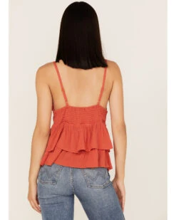 Tempted Women's Crochet Ruffle Crop Cami Top -Velora Studio Shop 2000372838 220 P4