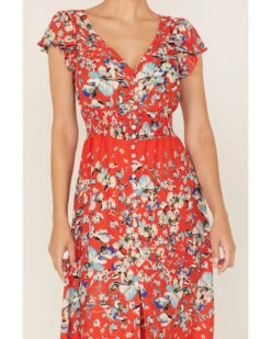 Miss Me Women's Floral Print Split Hem Maxi Dress -Velora Studio Shop 2000372858 600 P3