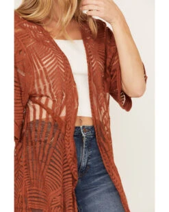 Shyanne Women's Geo Lace Short Sleeve Kimono -Velora Studio Shop 2000372966 203 P3