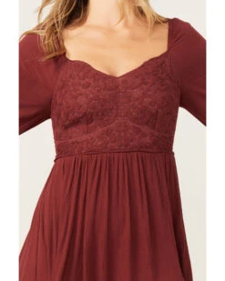 Shyanne Women's Embroidered Mesh Dot Poet Sleeve Midi Dress -Velora Studio Shop 2000372975 646 P3