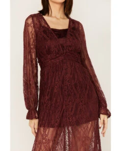 Shyanne Women's Floral Lace Duster Dress -Velora Studio Shop 2000373015 646 P3