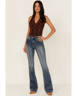 Idyllwind Women's Belmont Medium Wash High Risin' Seamed Front Sanding Bootcut Jeans