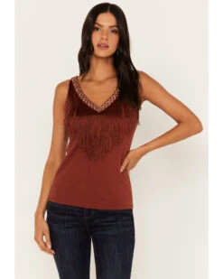 Idyllwind Women's Songstress Embroidered Fringe Tank Top