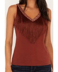 Idyllwind Women's Songstress Embroidered Fringe Tank Top -Velora Studio Shop 2000373623 213 P3