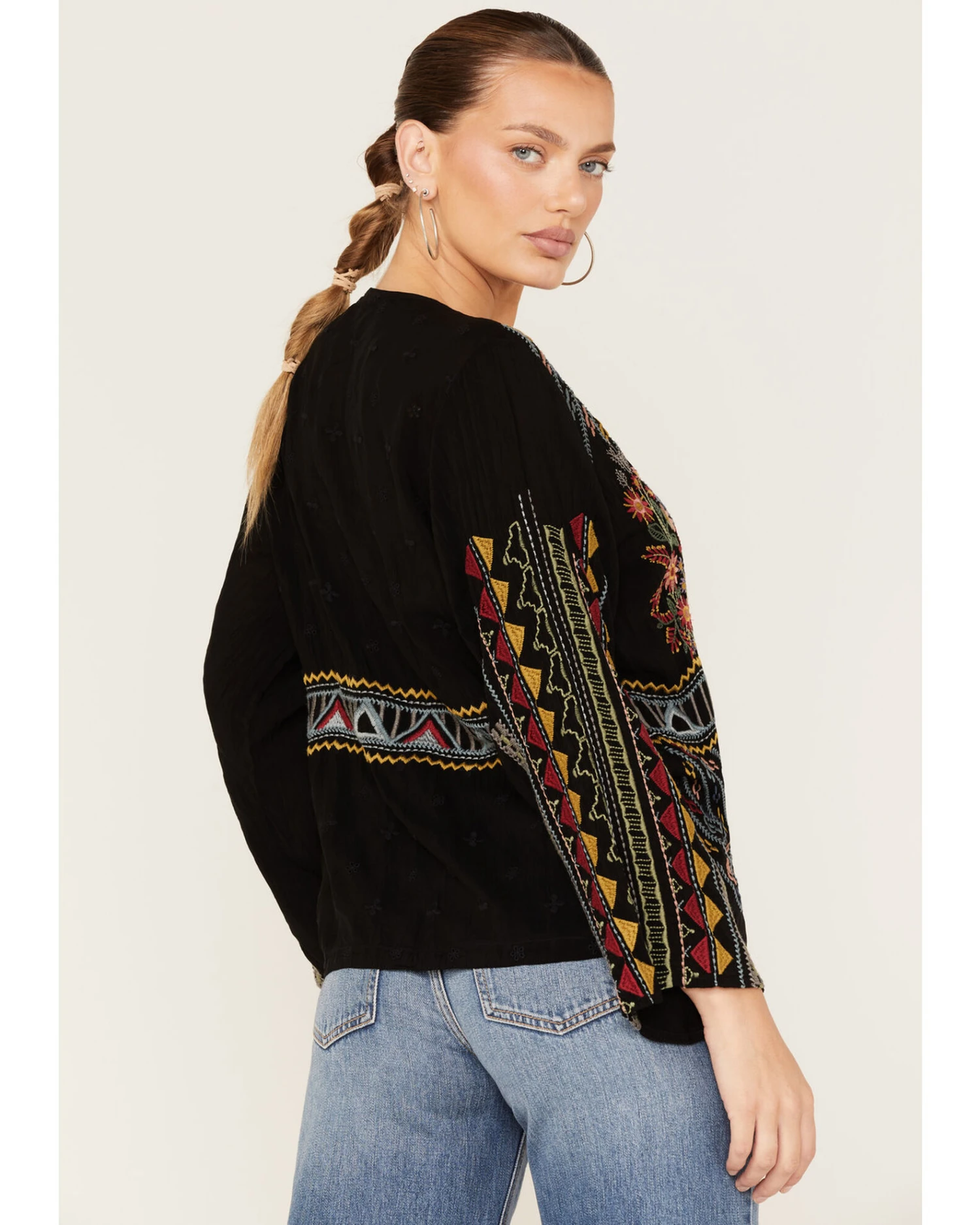 Johnny Was Women's Ezra Embroidered Blouse 4 Johnny Was Women's Ezra Embroidered Blouse - Image 4