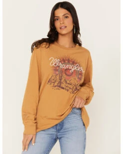 Wrangler Women's Medallion Desert Graphic Long Sleeve T-Shirt