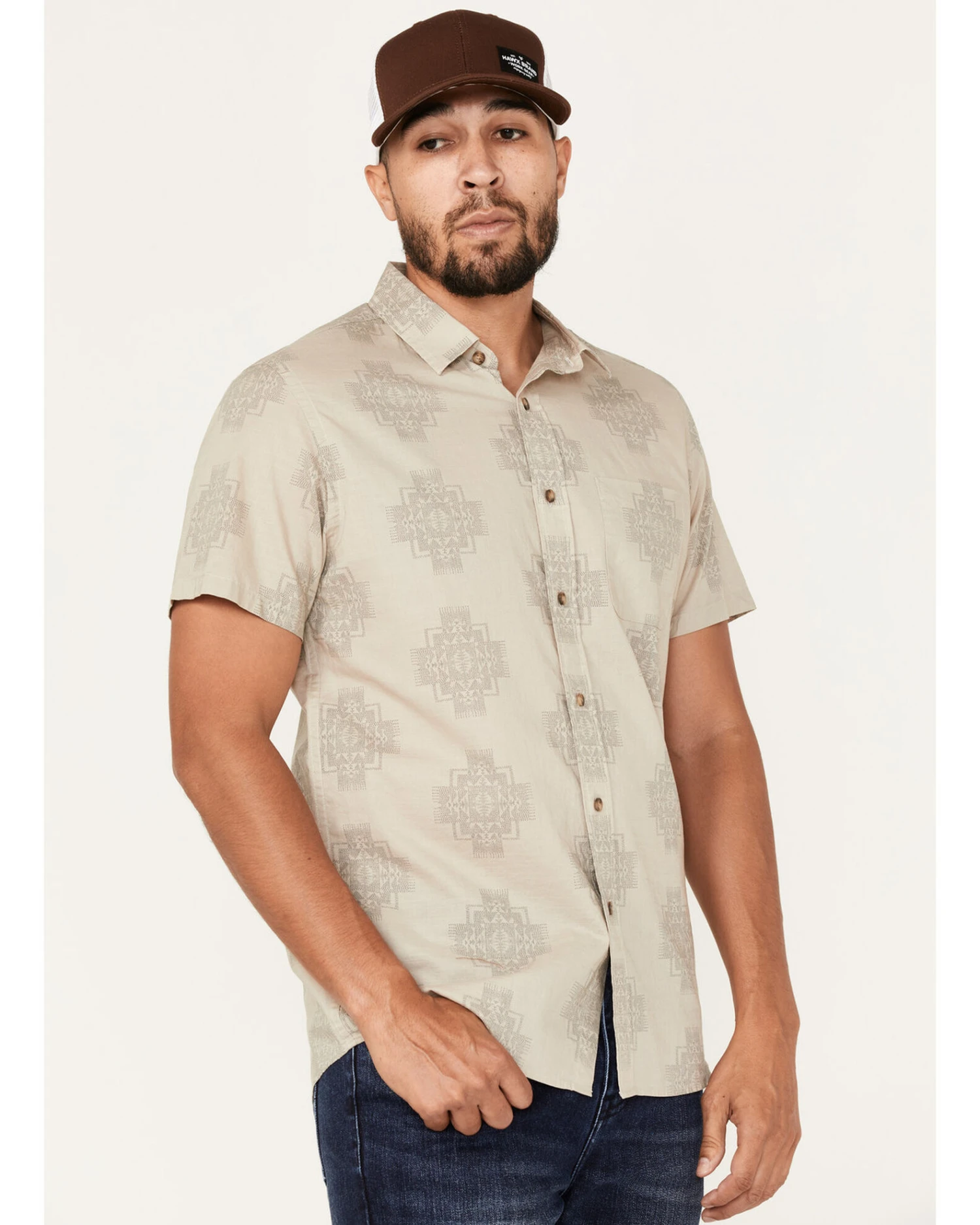 Pendleton Men's Shoreline Print Short Sleeve Western Shirt 2 Pendleton Men's Shoreline Print Short Sleeve Western Shirt - Image 2
