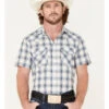 Pendleton Men's Frontier Ivory Plaid Short Sleeve Pearl Snap Western Shirt 